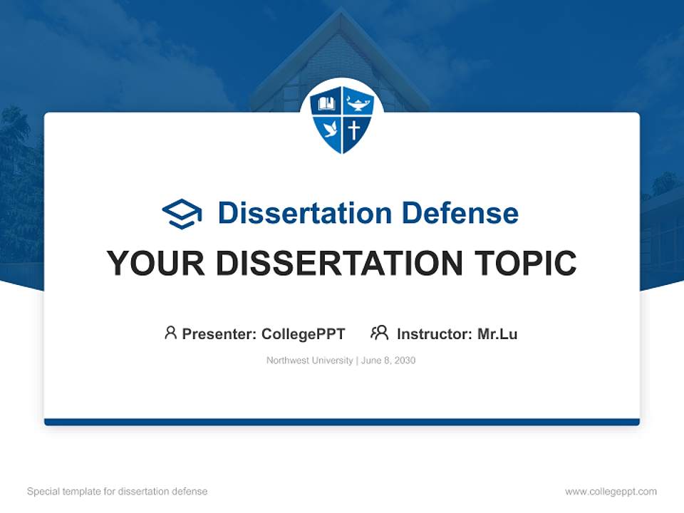 Northwest University Graduation Thesis Defense PPT Template4:3 ratio PPT effect preview image7