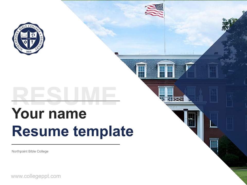 Northpoint Bible College Resume PPT Template4:3 ratio PPT effect preview image5