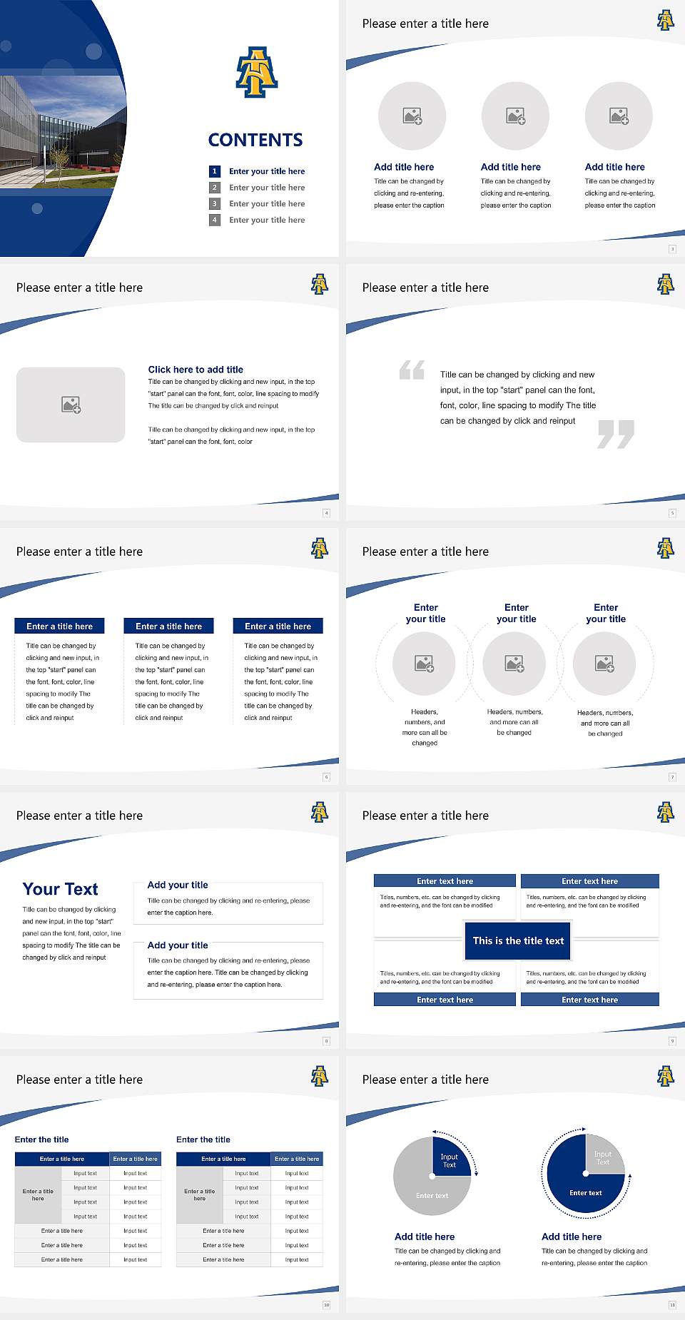 North Carolina a & T State University Course/Courseware Creation PPT Template4:3 ratio PPT effect preview image2