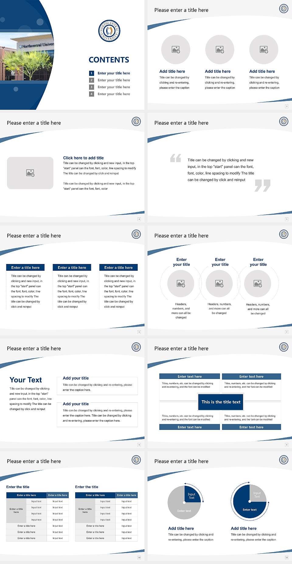 Northcentral University Course/Courseware Creation PPT Template4:3 ratio PPT effect preview image2