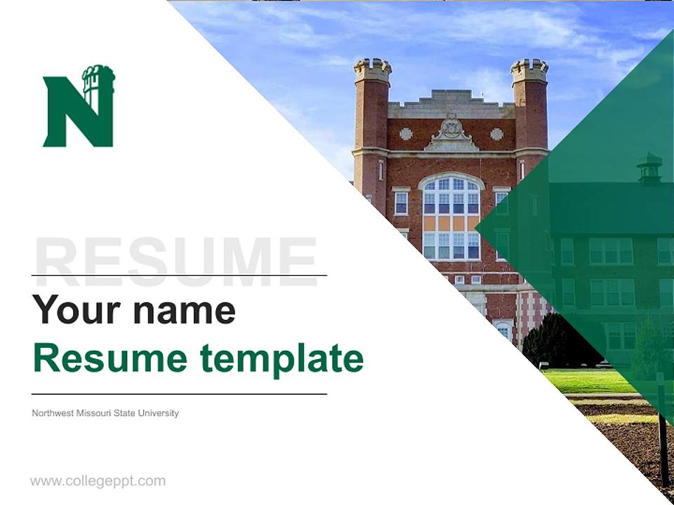 Northwest Missouri State University Resume PPT Template4:3 ratio PPT effect preview image5