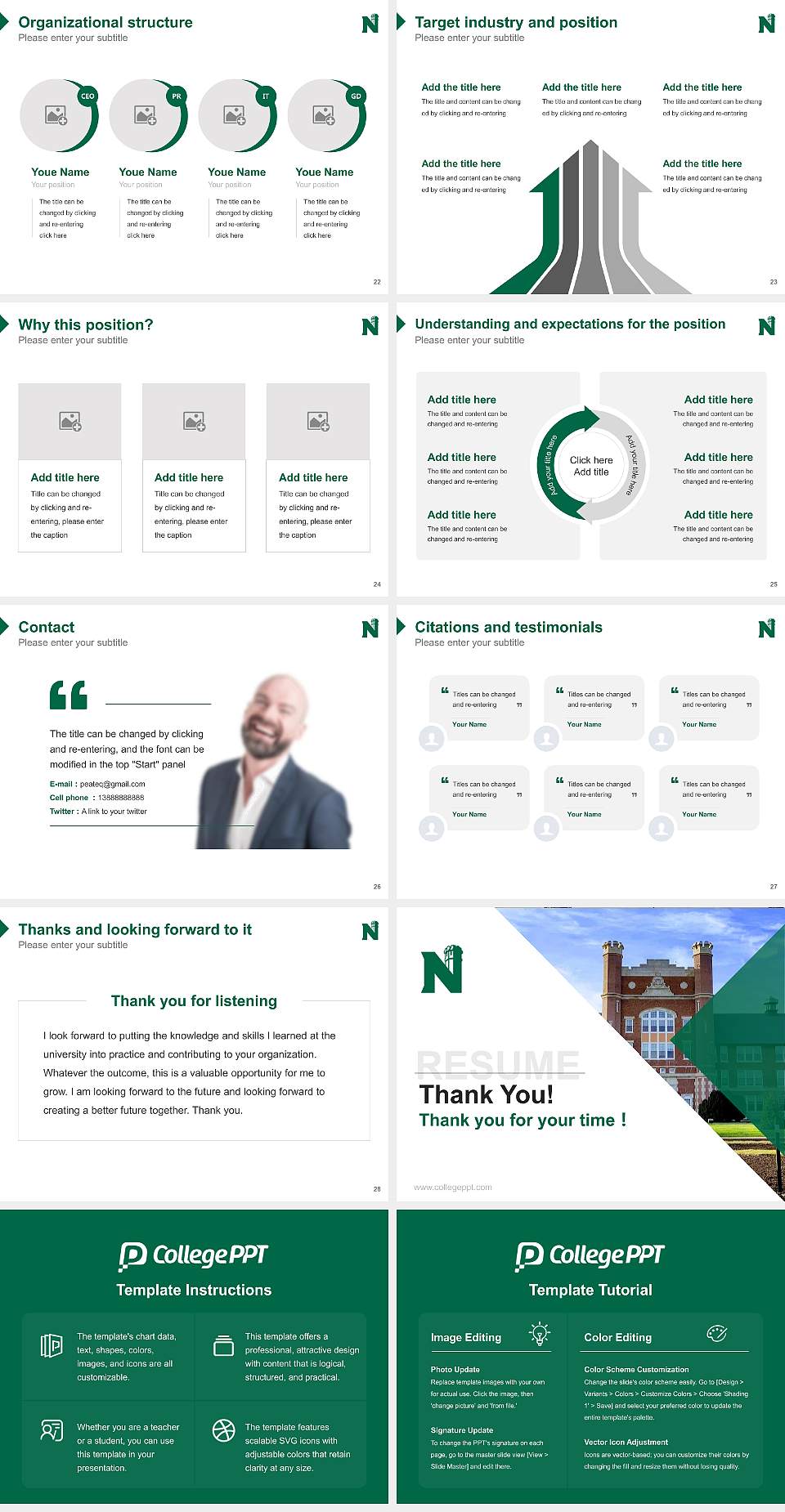 Northwest Missouri State University Resume PPT Template4:3 ratio PPT effect preview image4