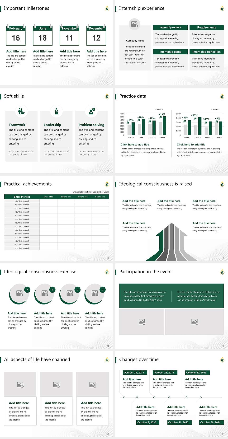 Northern Michigan University National Scholarship Defense PPT Template4:3 ratio PPT effect preview image3