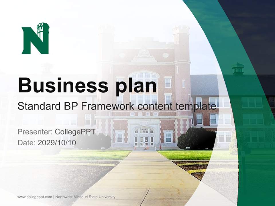 Northwest Missouri State University Competition/Entrepreneurship Contest PPT Template4:3 ratio PPT effect preview image9