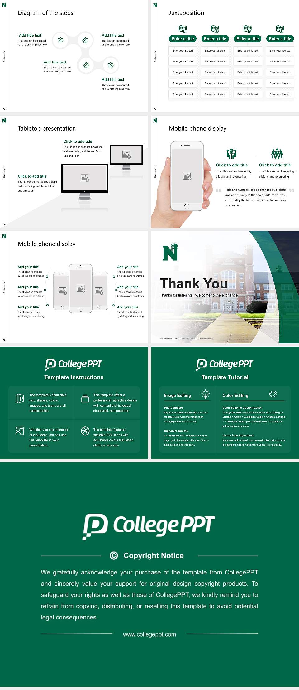 Northwest Missouri State University Competition/Entrepreneurship Contest PPT Template4:3 ratio PPT effect preview image9