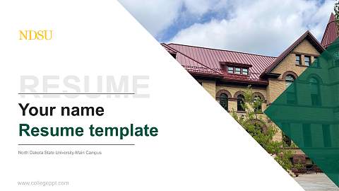 North Dakota State University-Main Campus Resume PPT Template