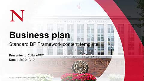 Northeastern University Competition/Entrepreneurship Contest PPT Template