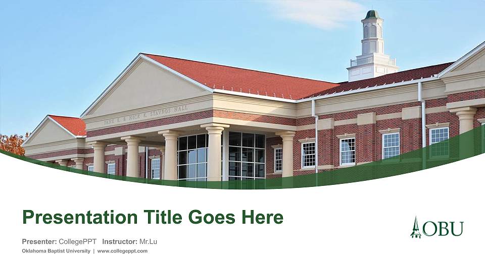 Oklahoma Baptist University Course/Courseware Creation PPT Template16:9 ratio PPT effect preview image