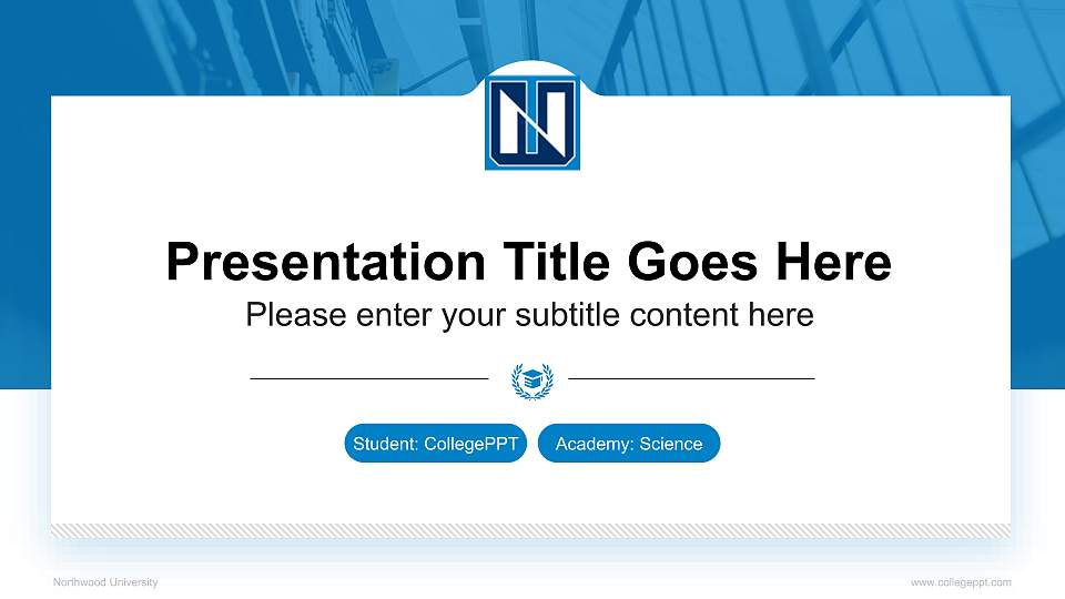 Northwood University National Scholarship Defense PPT Template16:9 ratio PPT effect preview image