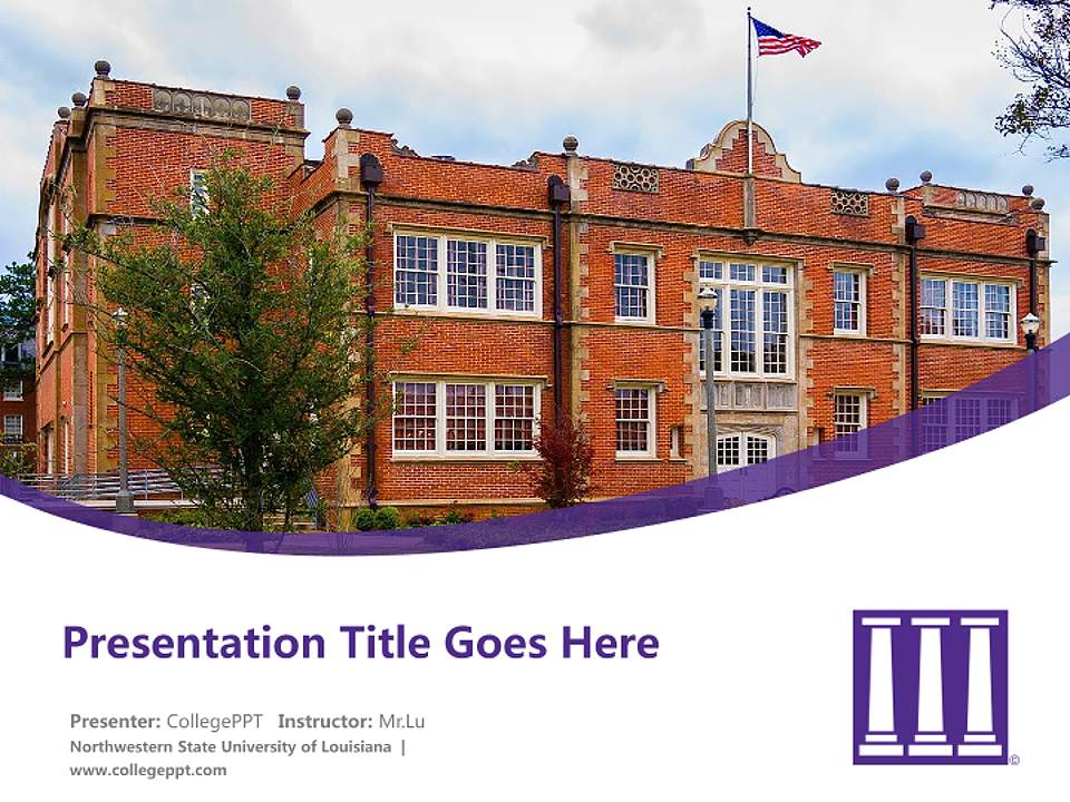 Northwestern State University of Louisiana Course/Courseware Creation PPT Template4:3 ratio PPT effect preview image5