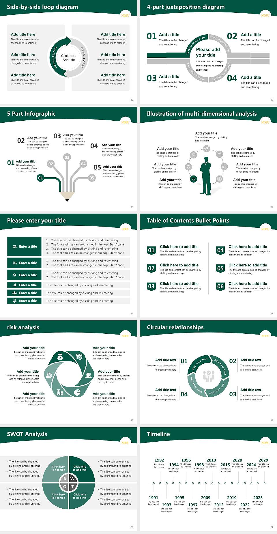North Dakota State University-Main Campus Academic Presentation/Research Findings Report PPT Template4:3 ratio PPT effect preview image3