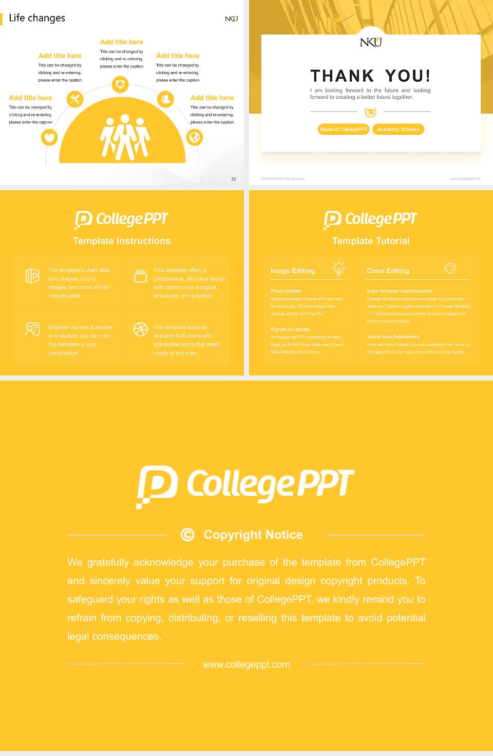 Northern Kentucky University National Scholarship Defense PPT Template4:3 ratio PPT effect preview image4