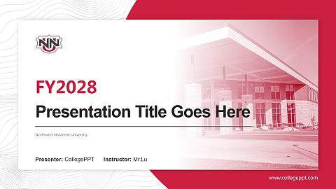 Northwest Nazarene University Academic Presentation/Research Findings Report PPT Template