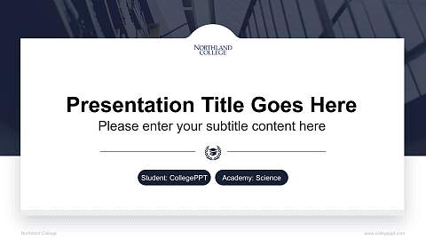 Northland College National Scholarship Defense PPT Template