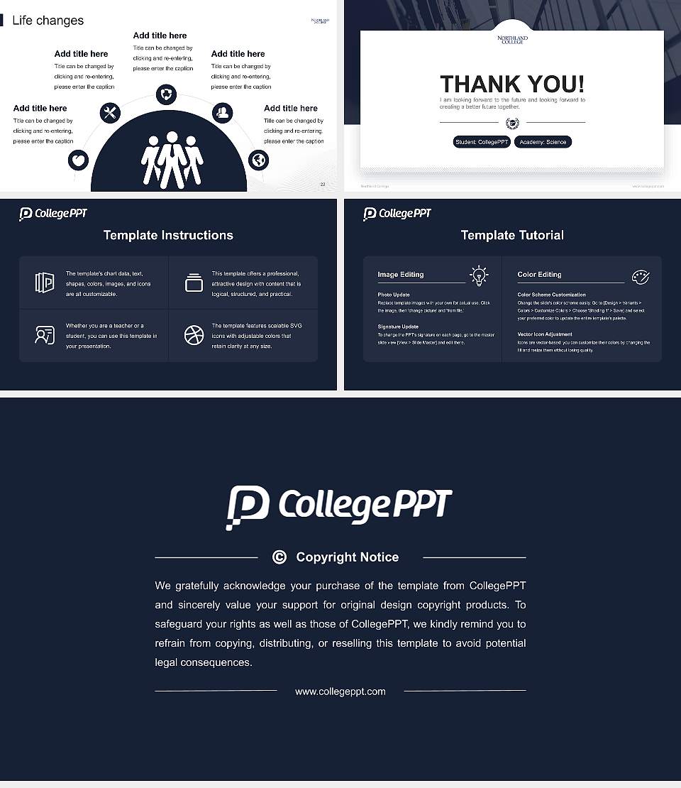 Northland College National Scholarship Defense PPT Template16:9 ratio PPT effect preview image4