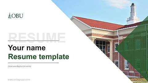 Oklahoma Baptist University Resume PPT Template