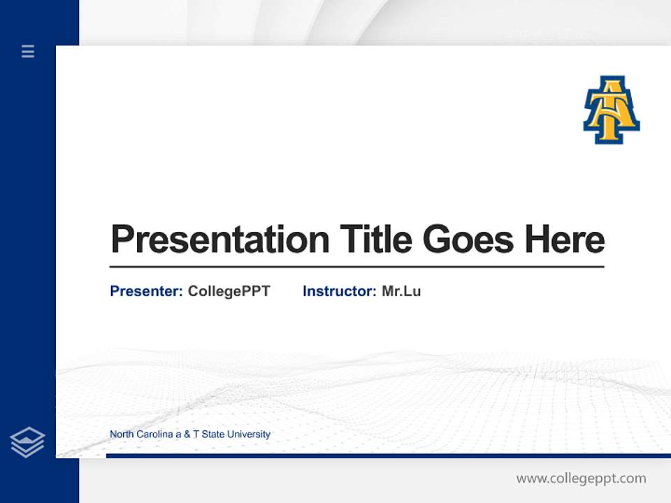 North Carolina a & T State University Thesis Proposal/Graduation Defense PPT Template4:3 ratio PPT effect preview image5