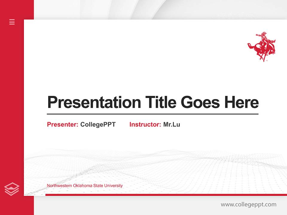 Northwestern Oklahoma State University Thesis Proposal/Graduation Defense PPT Template4:3 ratio PPT effect preview image5