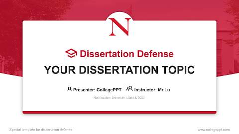Northeastern University Graduation Thesis Defense PPT Template