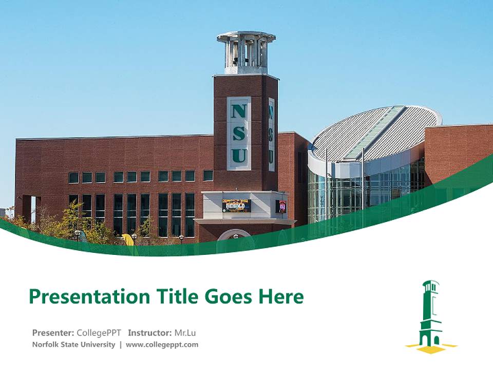 Norfolk State University Course/Courseware Creation PPT Template4:3 ratio PPT effect preview image5