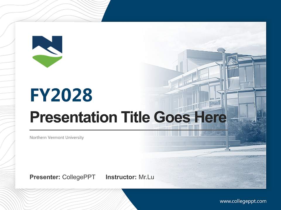 Northern Vermont University Academic Presentation/Research Findings Report PPT Template4:3 ratio PPT effect preview image5