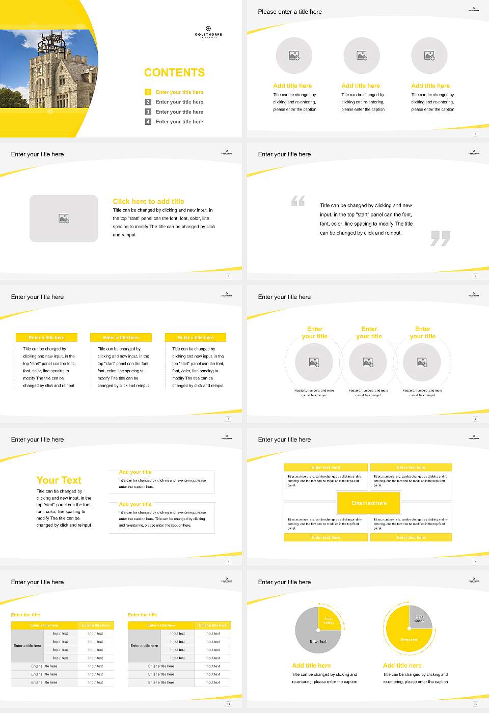 Oglethorpe University Course/Courseware Creation PPT Template16:9 ratio PPT effect preview image2