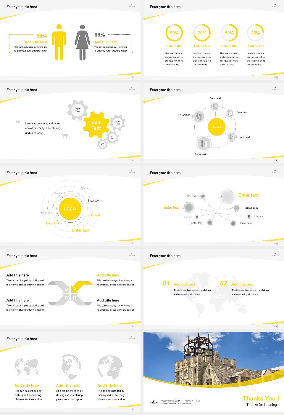 Oglethorpe University Course/Courseware Creation PPT Template16:9 ratio PPT effect preview image4