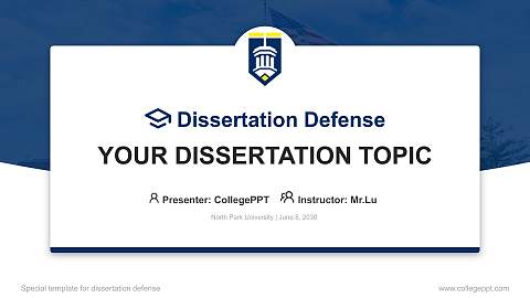 North Park University Graduation Thesis Defense PPT Template