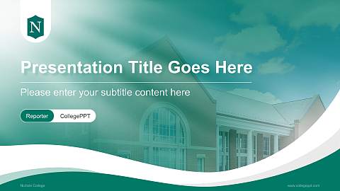 Nichols College Lecture Sharing and Networking Event PPT Template