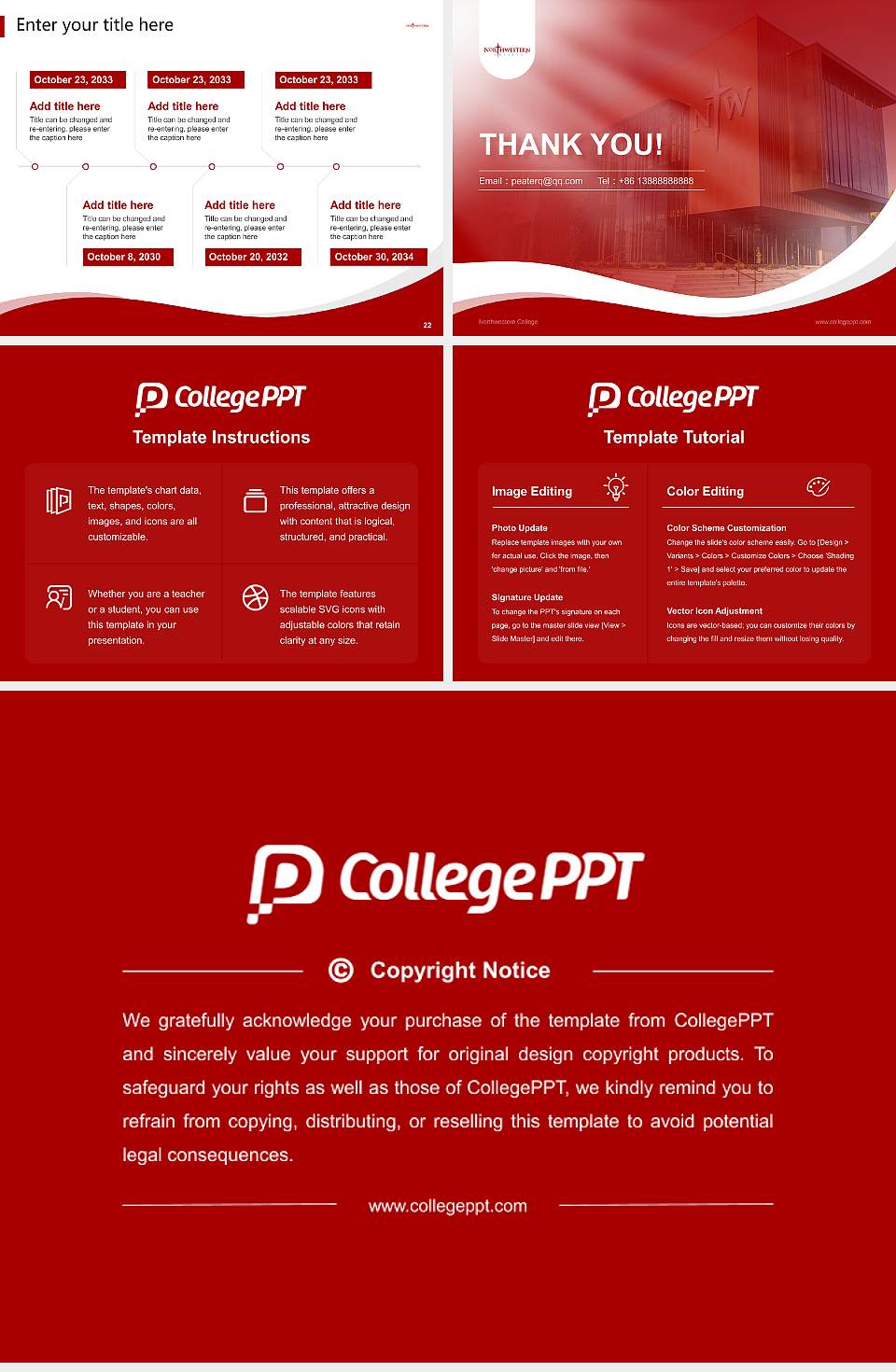 Northwestern College Lecture Sharing and Networking Event PPT Template4:3 ratio PPT effect preview image4
