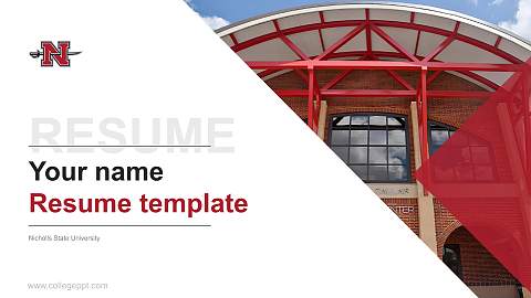 Nicholls State University Resume PPT Template