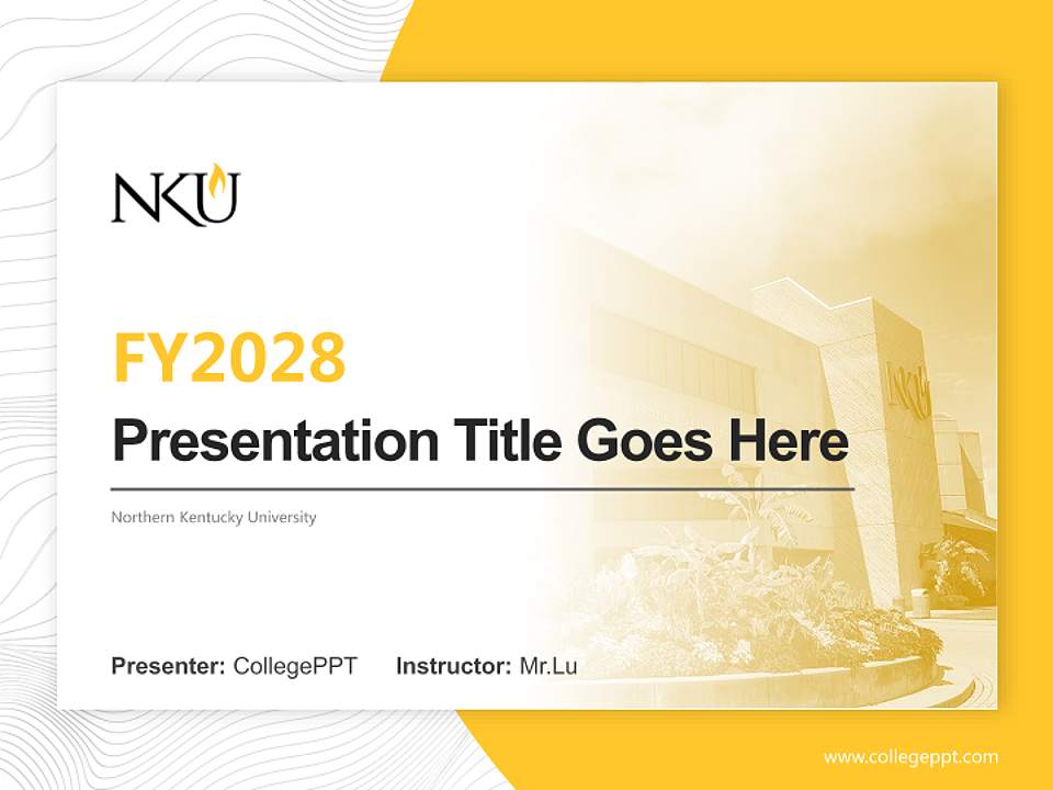 Northern Kentucky University Academic Presentation/Research Findings Report PPT Template4:3 ratio PPT effect preview image5