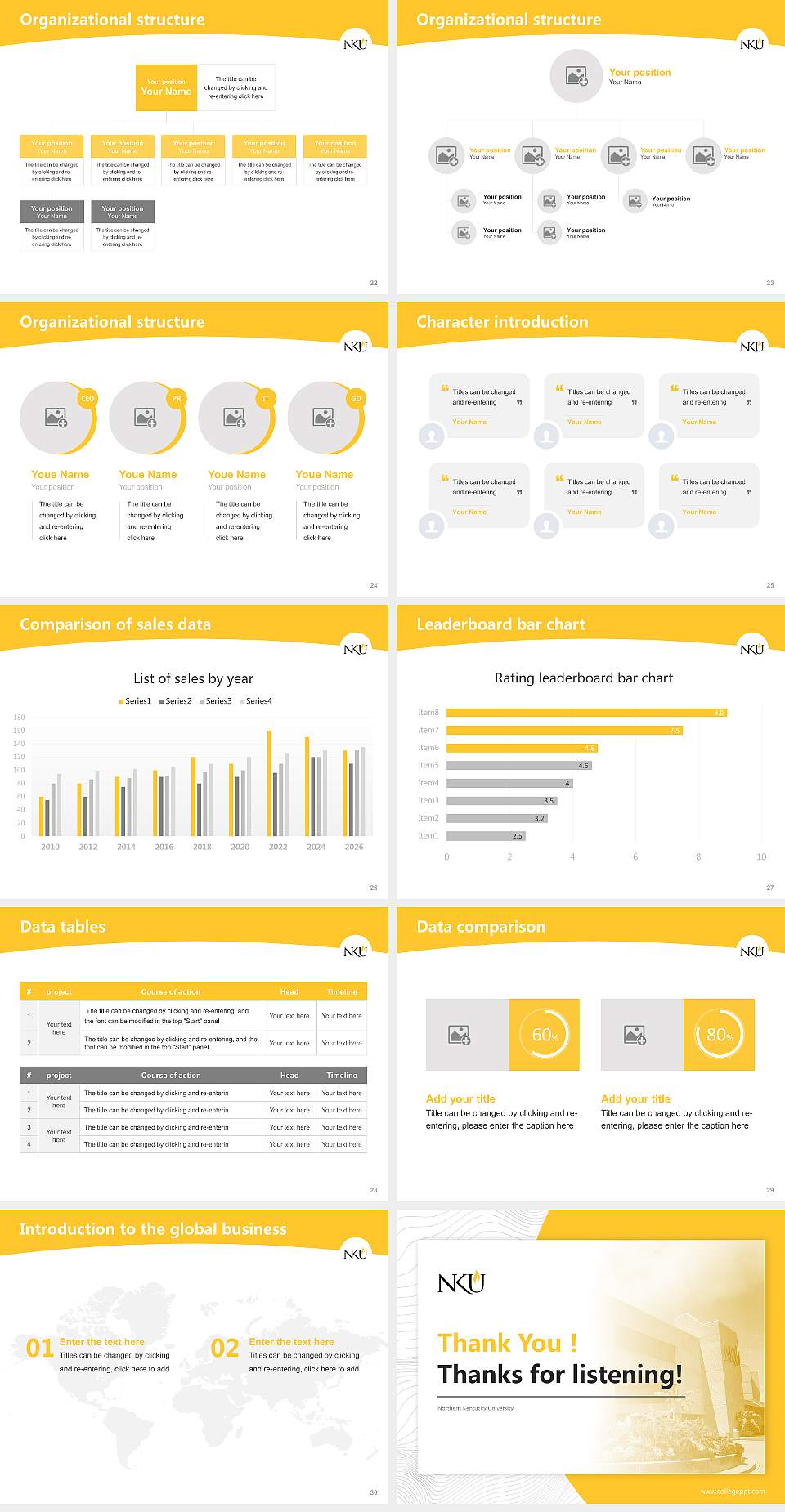 Northern Kentucky University Academic Presentation/Research Findings Report PPT Template4:3 ratio PPT effect preview image4