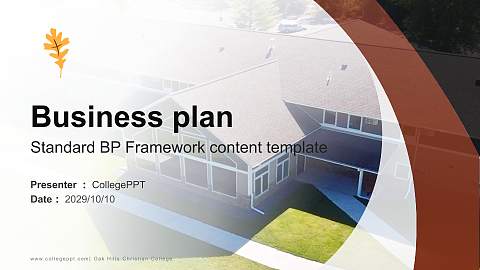 Oak Hills Christian College Competition/Entrepreneurship Contest PPT Template