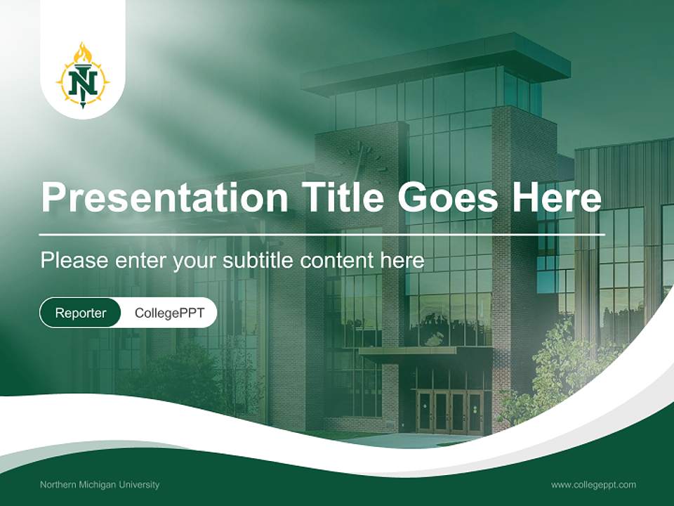 Northern Michigan University Lecture Sharing and Networking Event PPT Template4:3 ratio PPT effect preview image4