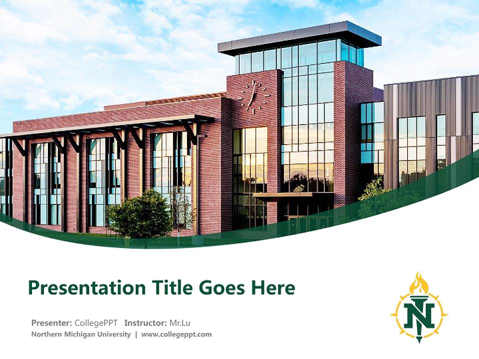 Northern Michigan University Course/Courseware Creation PPT Template4:3 ratio PPT effect preview image5