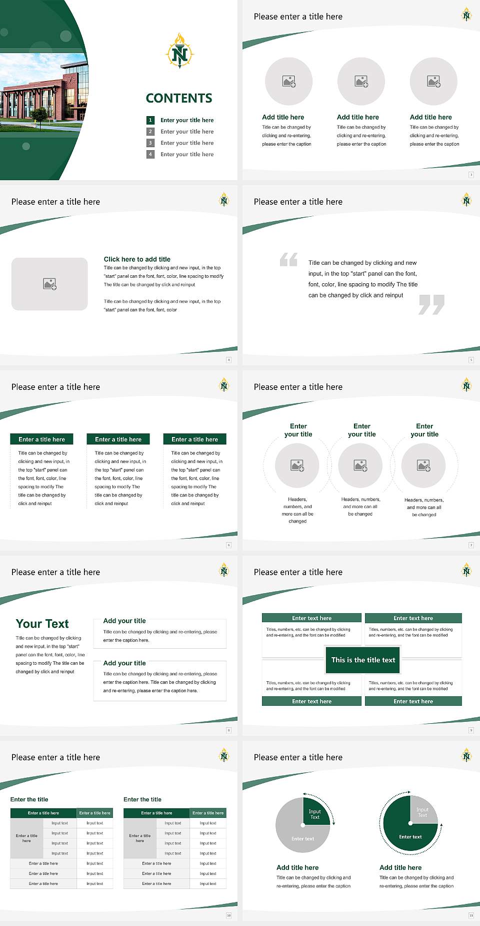 Northern Michigan University Course/Courseware Creation PPT Template4:3 ratio PPT effect preview image2