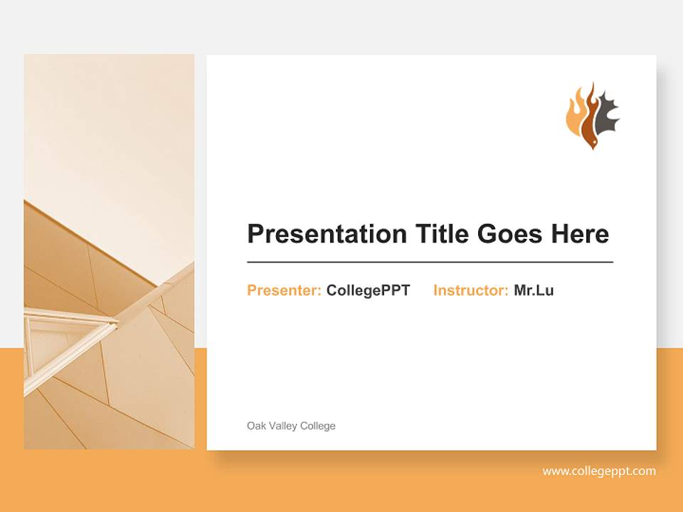 Oak Valley College General Purpose PPT Template4:3 ratio PPT effect preview image6