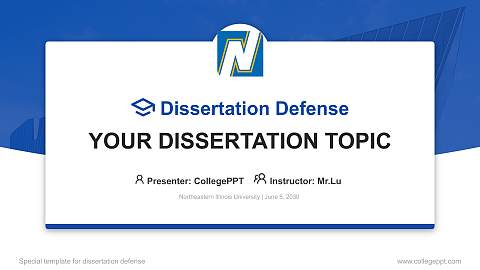Northeastern Illinois University Graduation Thesis Defense PPT Template