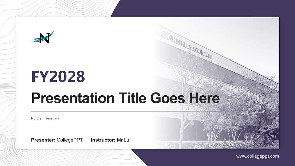 Northern Seminary Academic Presentation/Research Findings Report PPT Template16:9 ratio PPT effect preview image