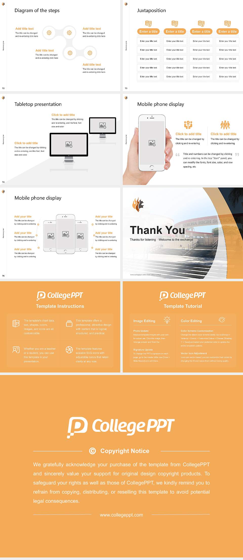 Oak Valley College Competition/Entrepreneurship Contest PPT Template4:3 ratio PPT effect preview image9