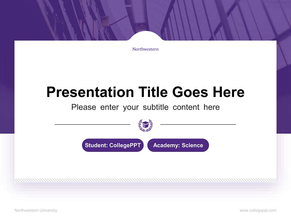 Northwestern University National Scholarship Defense PPT Template4:3 ratio PPT effect preview image4