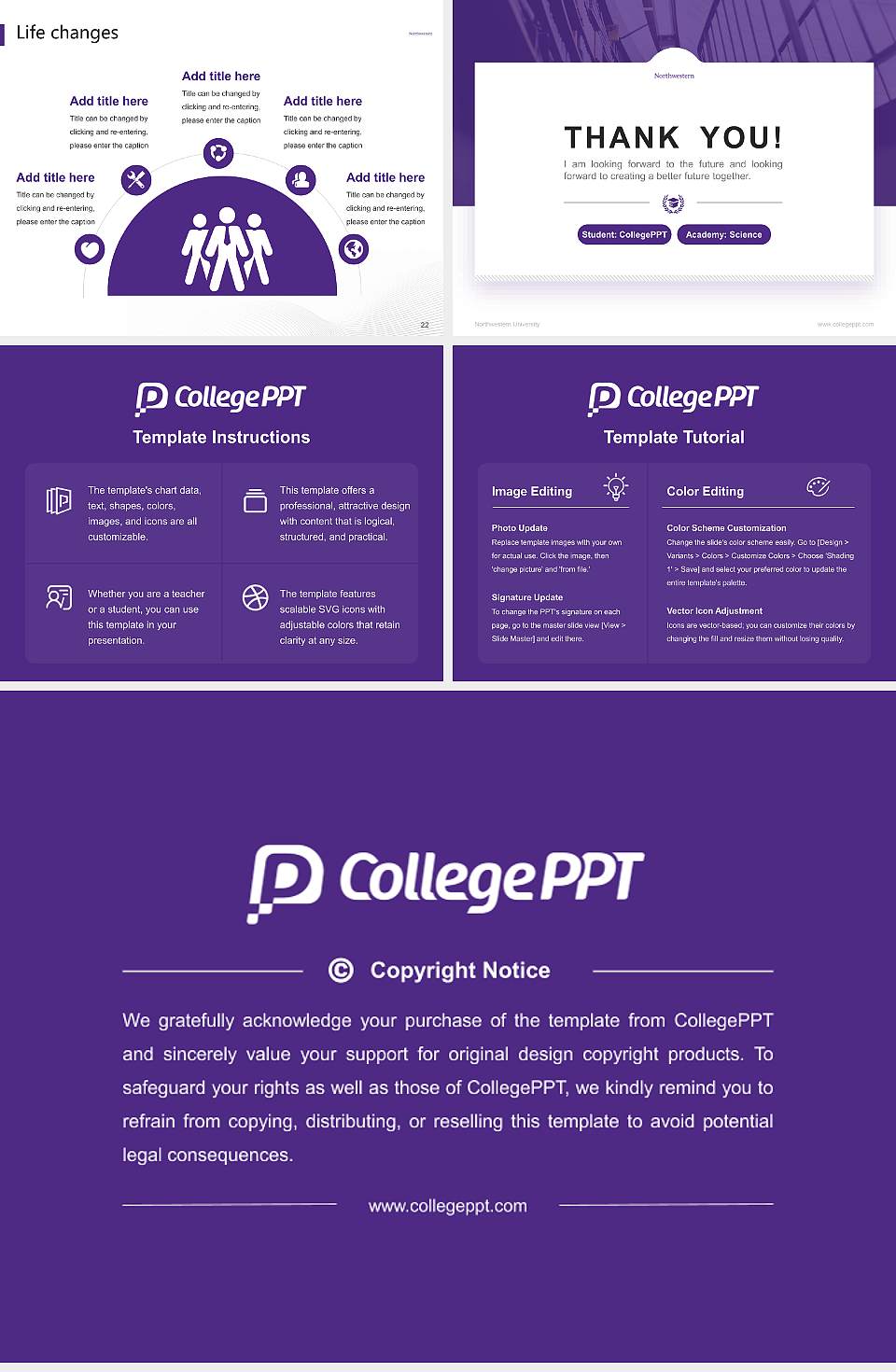 Northwestern University National Scholarship Defense PPT Template4:3 ratio PPT effect preview image4