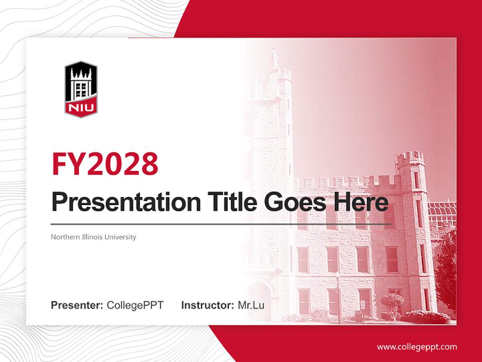 Northern Illinois University Academic Presentation/Research Findings Report PPT Template4:3 ratio PPT effect preview image5