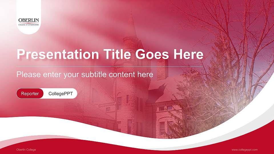 Oberlin College Lecture Sharing and Networking Event PPT Template16:9 ratio PPT effect preview image