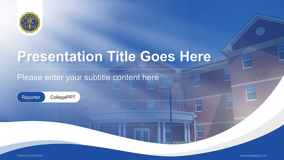 Oakwood University Lecture Sharing and Networking Event PPT Template16:9 ratio PPT effect preview image