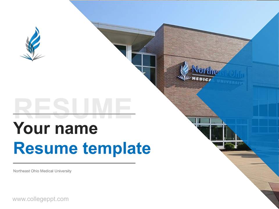 Northeast Ohio Medical University Resume PPT Template4:3 ratio PPT effect preview image5