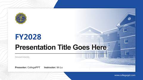 Oakwood University Academic Presentation/Research Findings Report PPT Template