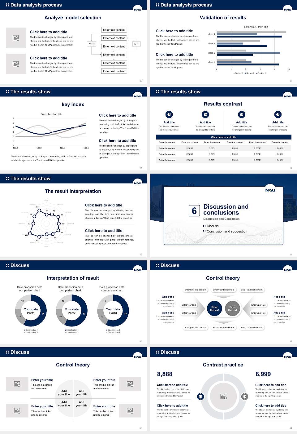 Northern Arizona University Graduation Thesis Defense PPT Template16:9 ratio PPT effect preview image5