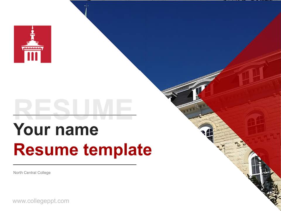North Central College Resume PPT Template4:3 ratio PPT effect preview image5